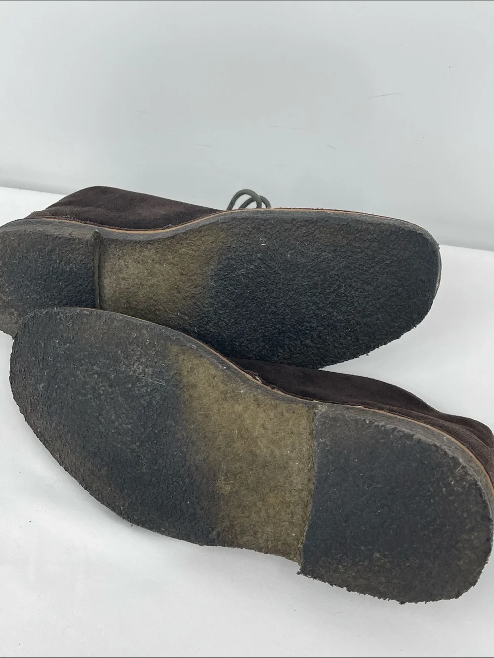 Coach ANTHONY Men's Dark Brown Suede Chukka Boots with Olive Laces SIZE 10 M
